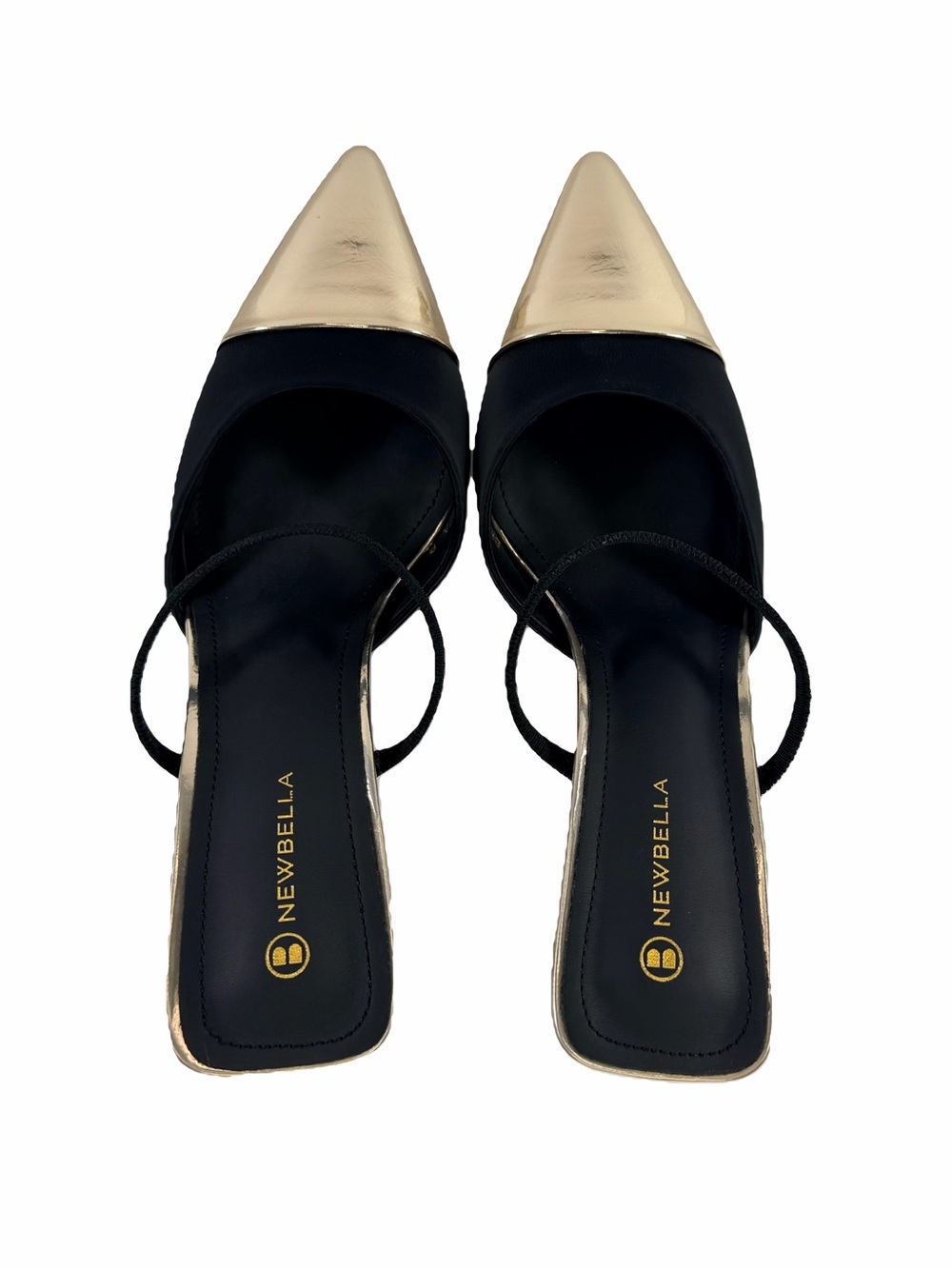 NWT NEWBELLA Pointed Toe Kitten Heel Mules Size 8 - Picture 5 of 15